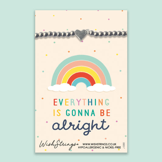 Everything is Gonna Be Alright  - Heart Stretch Bracelet