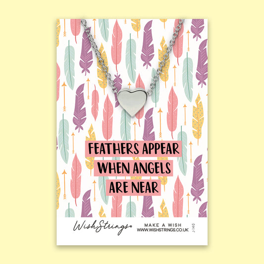 Angels are Near - Heart Necklace