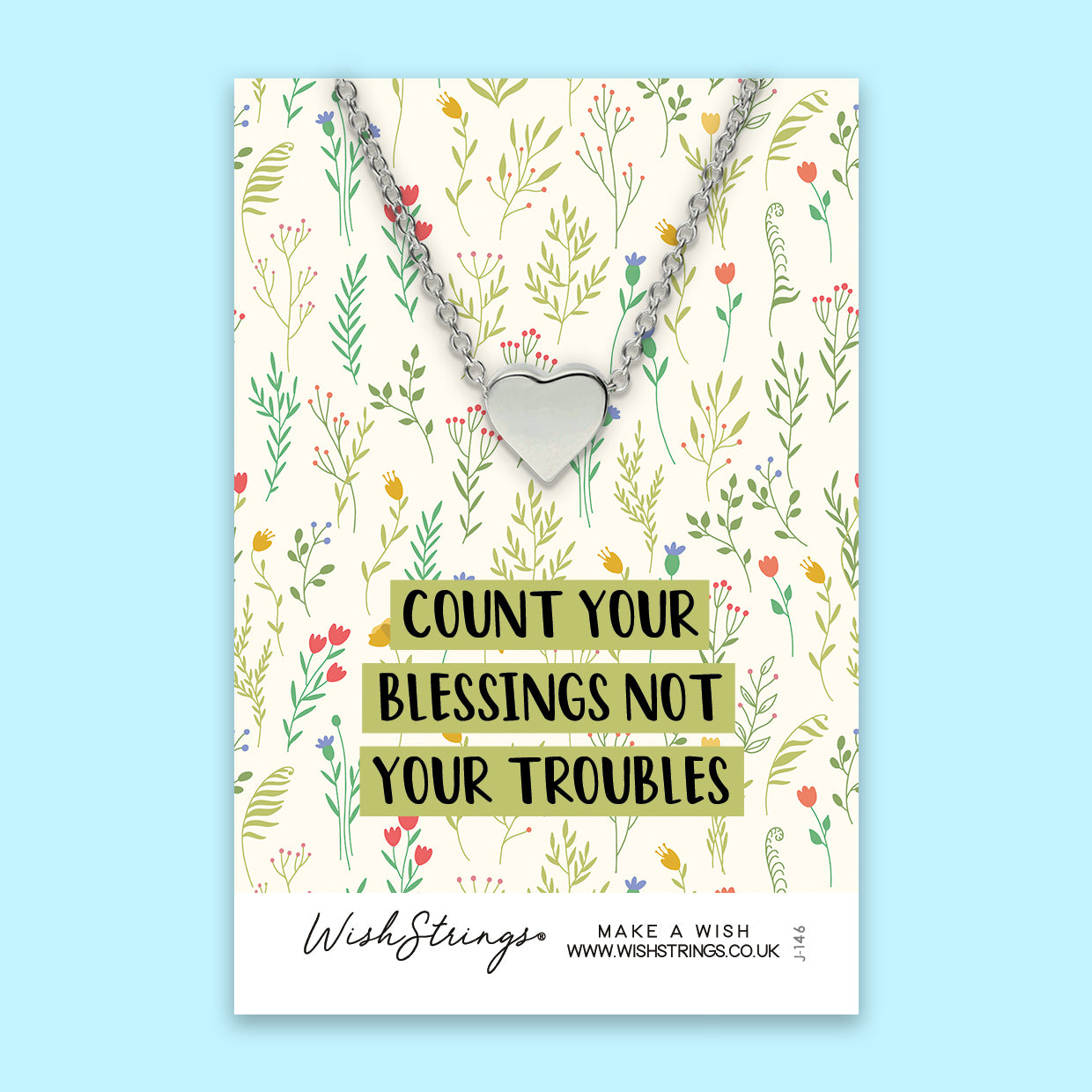 Count your Blessings - Heart Necklace