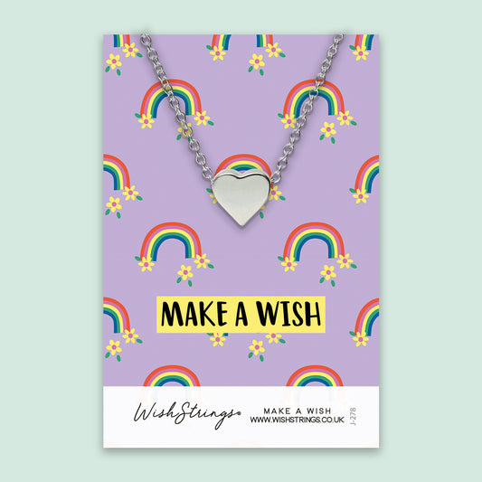 Make a Wish, Rainbow - Heart Necklace