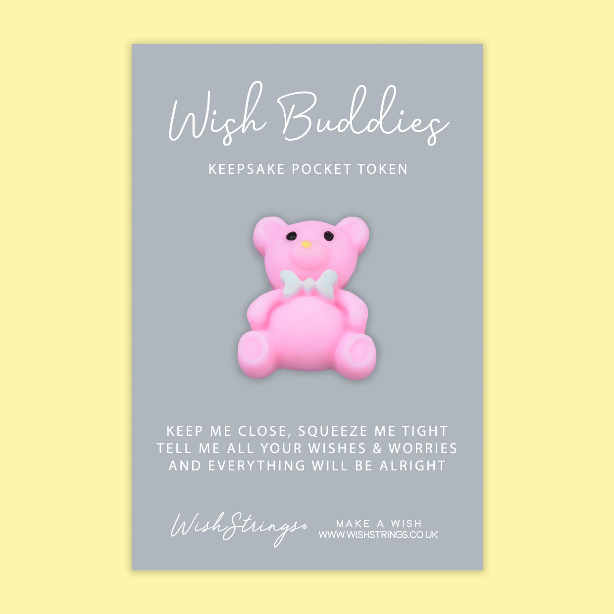 Teddy Bear - WishBuddies - Pocket Hug Token (WB003)
