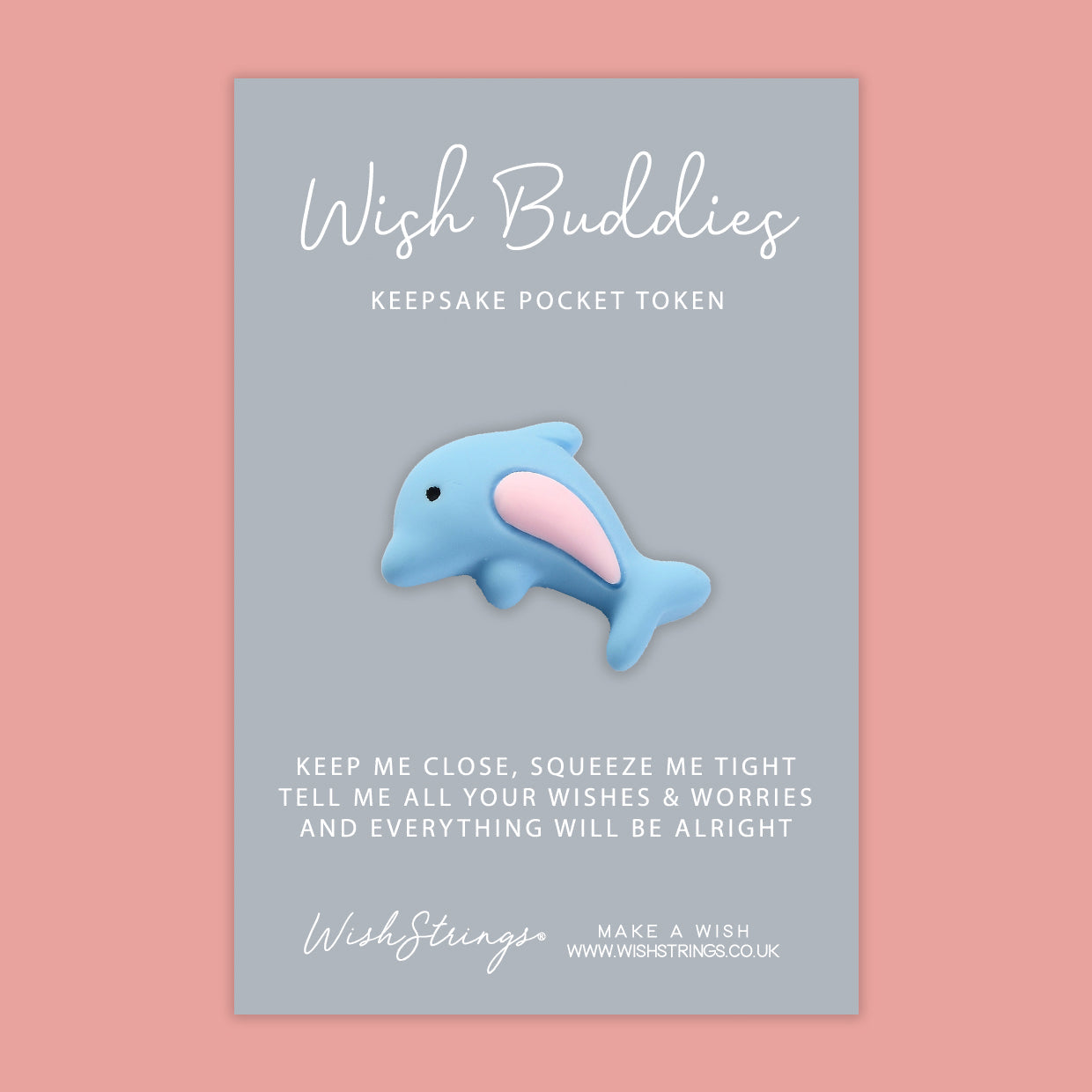 Dolphin - WishBuddies - Pocket Hug Token (WB007)