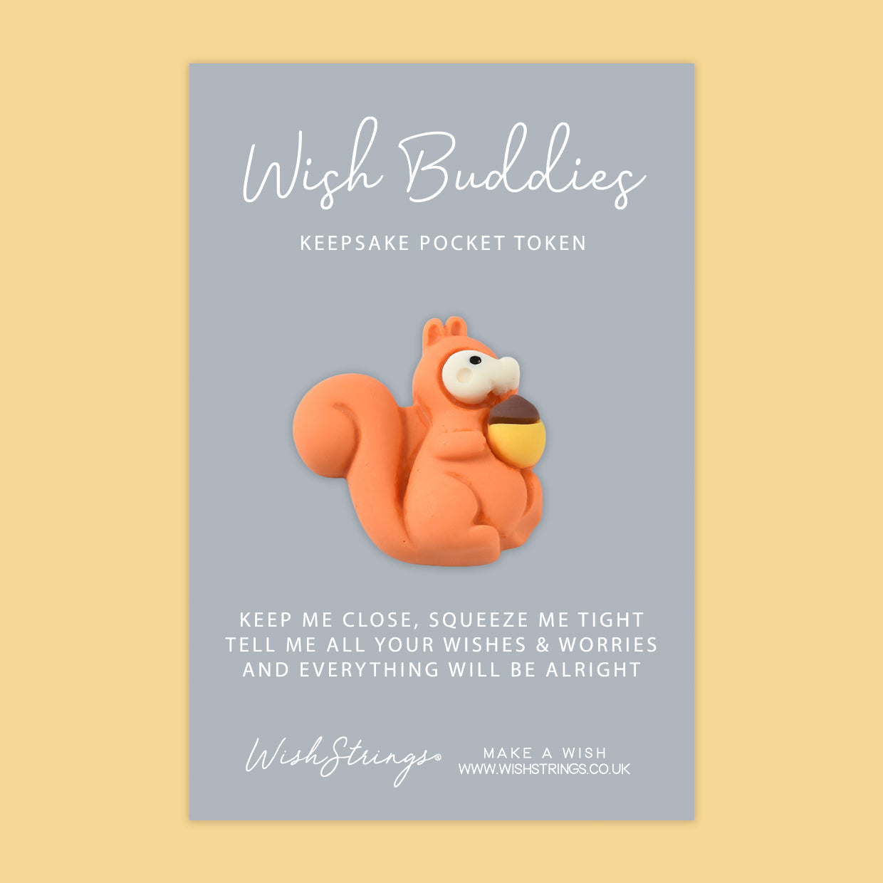 Squirrel - WishBuddies - Pocket Hug Token (WB030)