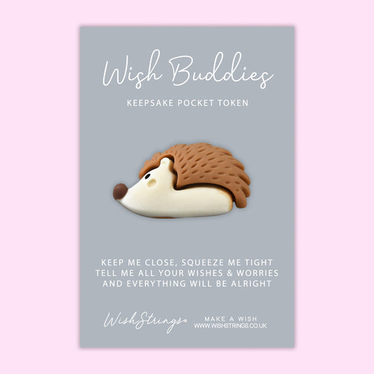 Hedgehog - WishBuddies - Pocket Hug Token (WB042)