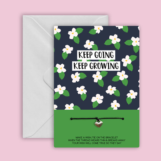 Keep Going, Keep Growing - WishCard Greeting Card