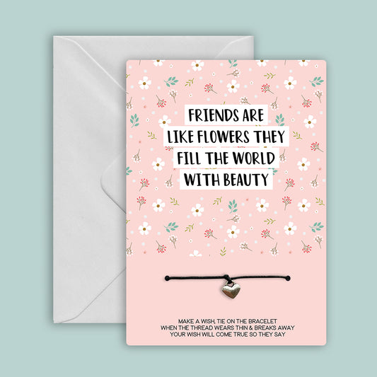 Friends Flowers - WishCard Greeting Card