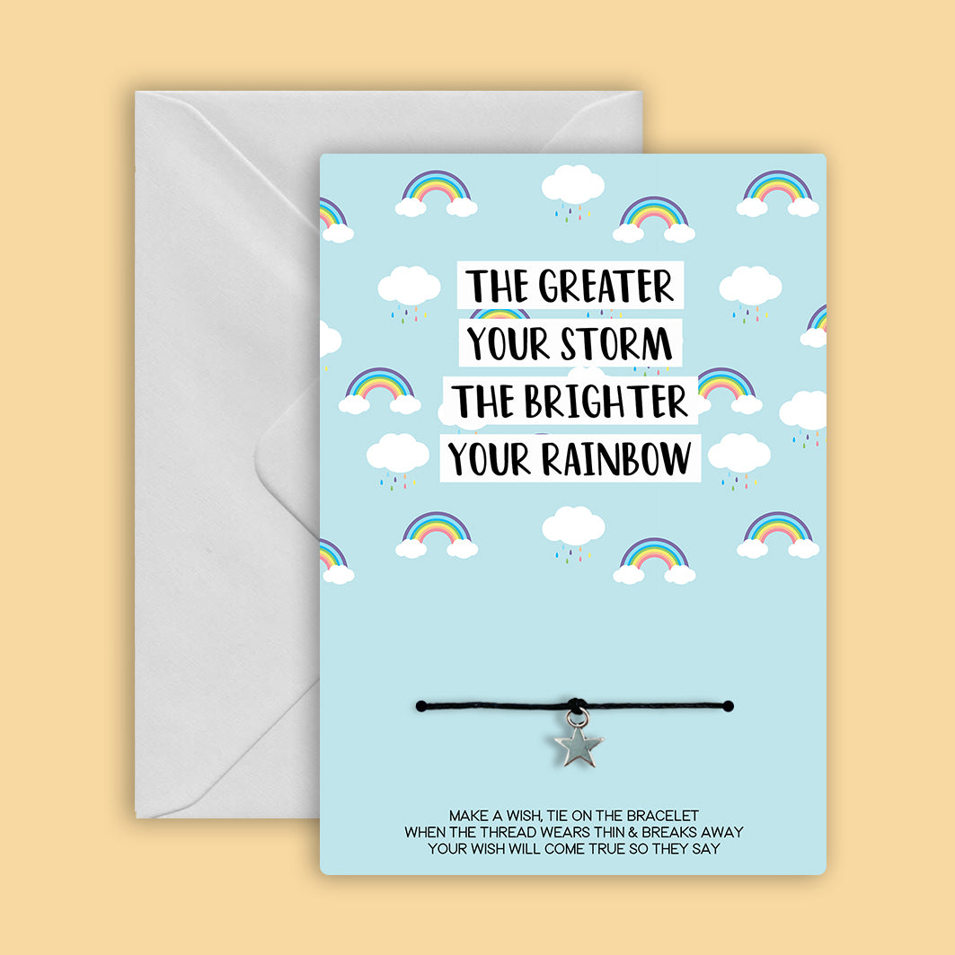 Greater the Storm, Brighter your Rainbow - WishCard Greeting Card