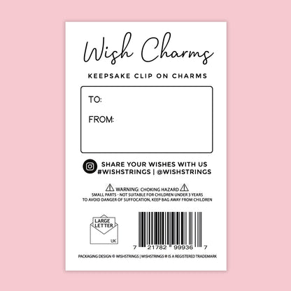 Love - Wish Charms - Keepsake Clip on Charm with Gemstones