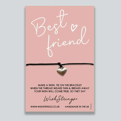 Best Friend - WishStrings Wish Bracelet - Friendship Bracelet with Quote Card | Bestie, BFF