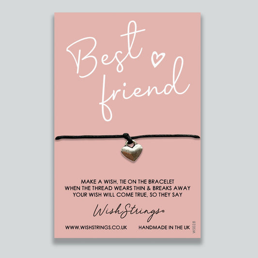 Best Friend - WishStrings Wish Bracelet - Friendship Bracelet with Quote Card | Bestie, BFF