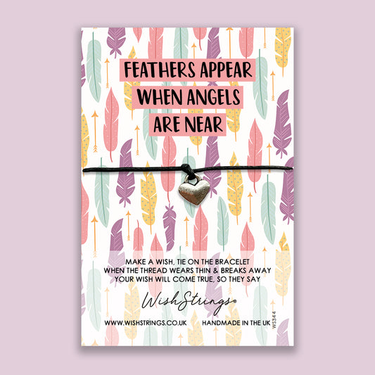 Feathers Appear, Angels - WishStrings Wish Bracelet