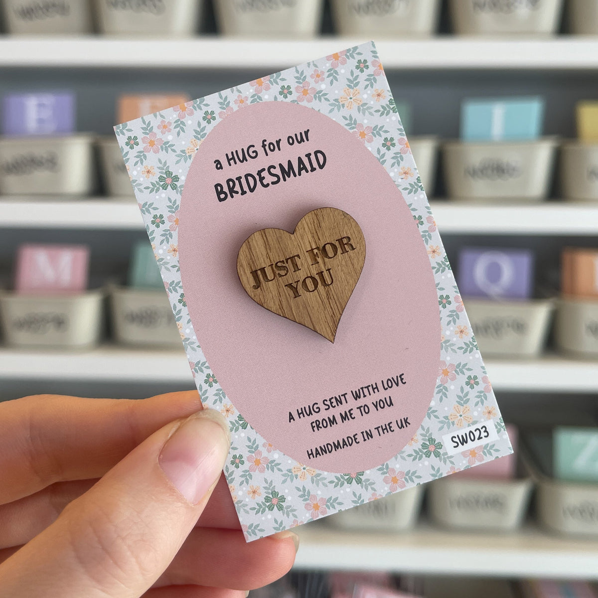 SALE - Bridesmaid - Pocket Hug Token - SW023