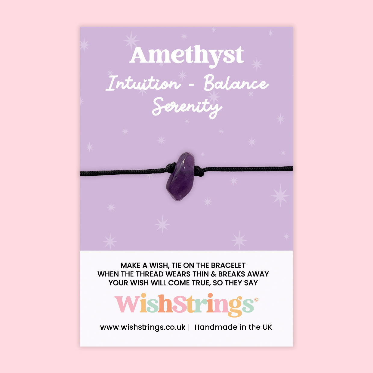 Amethyst - Gemstone Chip WishStrings Wish Bracelet