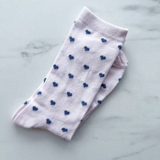 White Heart Socks, Adult Size 3-7