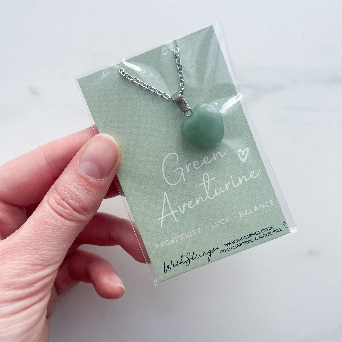 Green Aventurine Heart Necklace