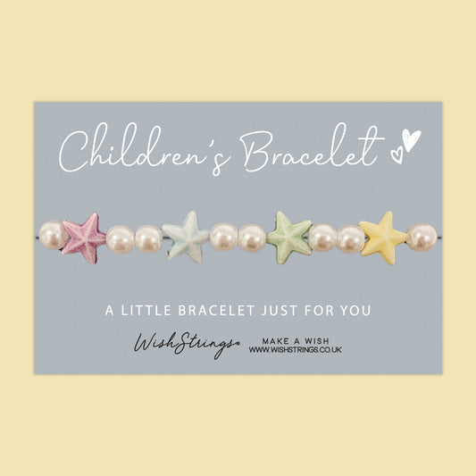 Rainbow Stars - Children's Beaded Bracelet (CB016)