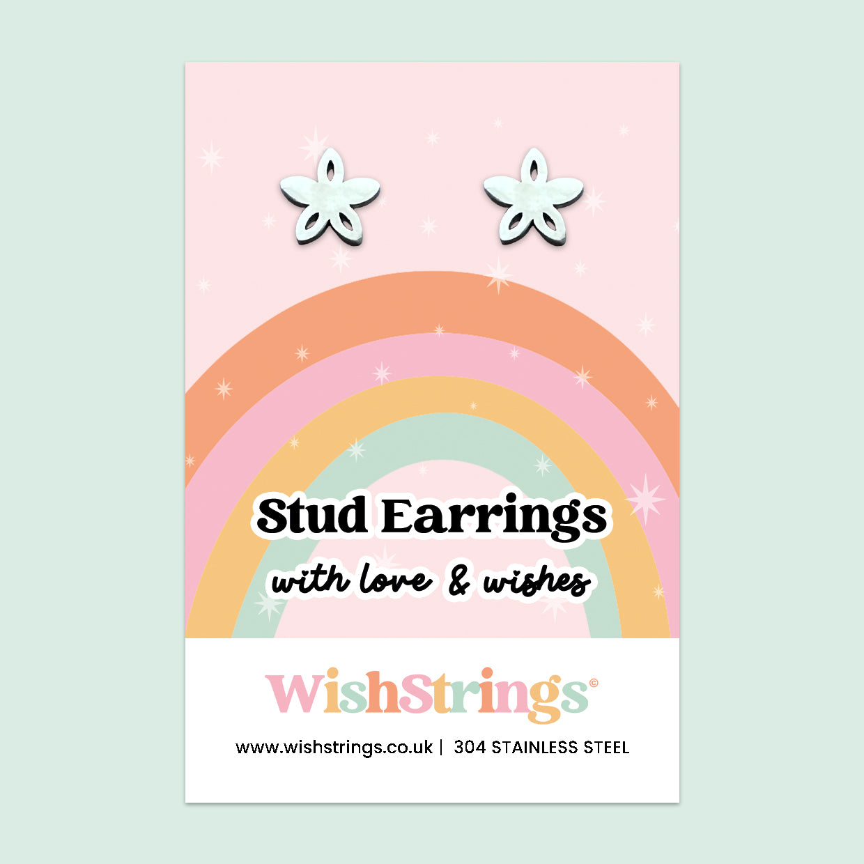 Flower Stud Earrings | Stainless Steel Floral Design | Sweet Nature-Inspired Gift for Her