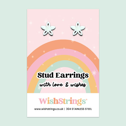 Flower Stud Earrings | Stainless Steel Floral Design | Sweet Nature-Inspired Gift for Her