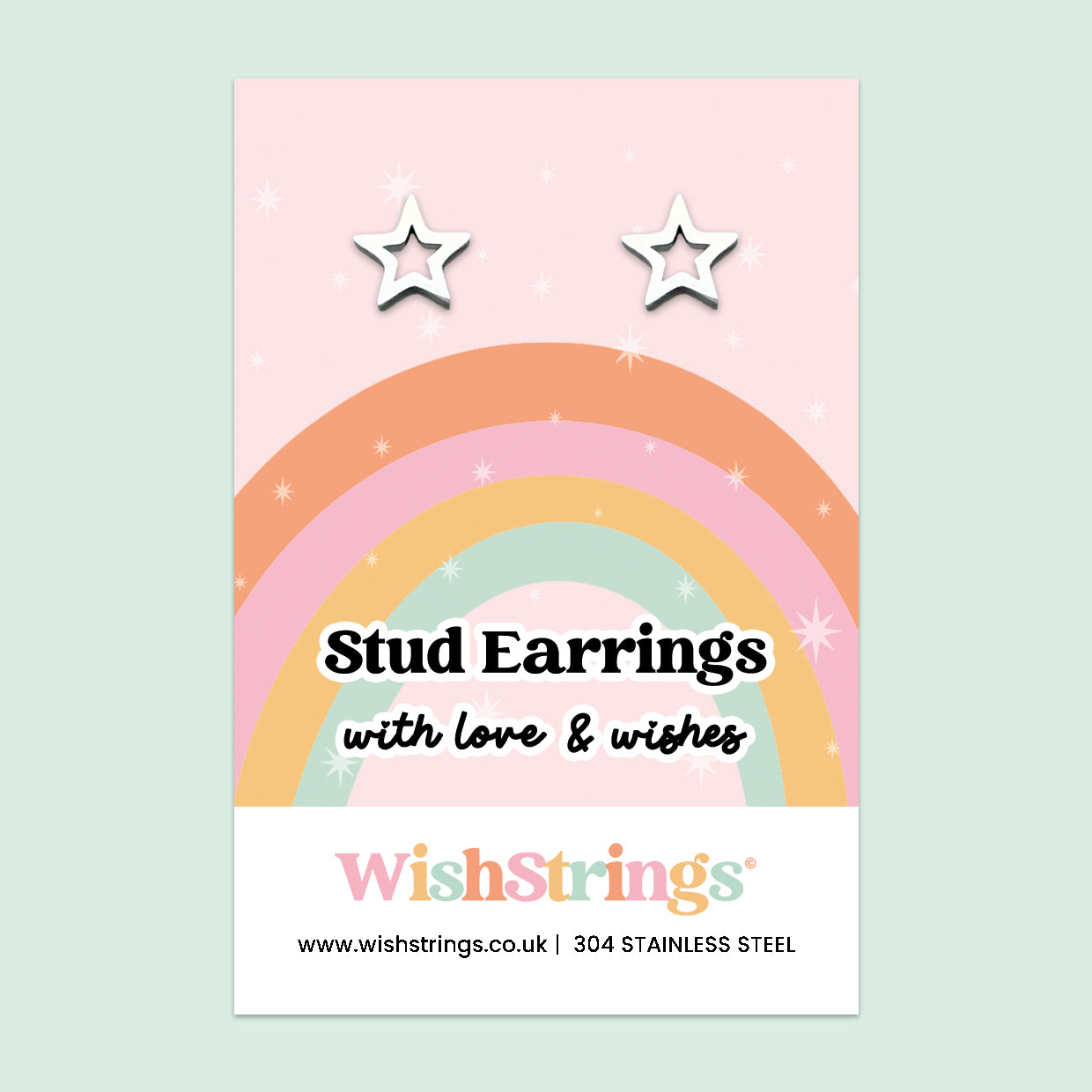 Star Stud Earrings | Stainless Steel Jewellery with Meaning | Uplifting Gift of Hope, Dreams & Confidence