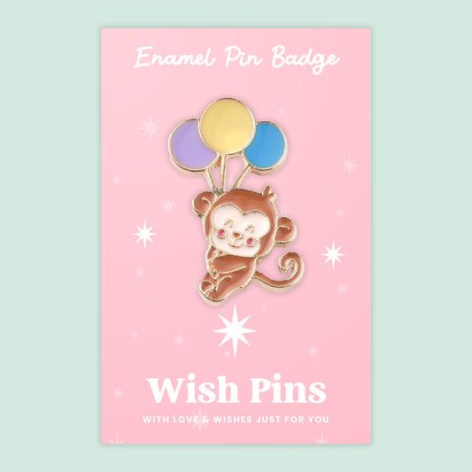 Monkey - Wish Pins - Enamel Pin Badge (EWP008)