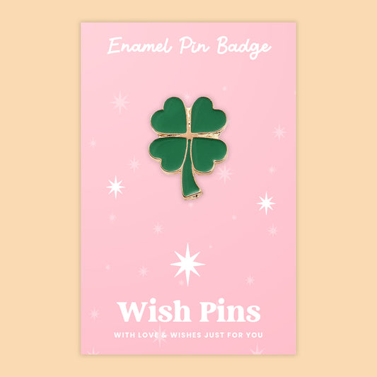 Four Leaf Clover - Wish Pins - Enamel Pin Badge (EWP010)