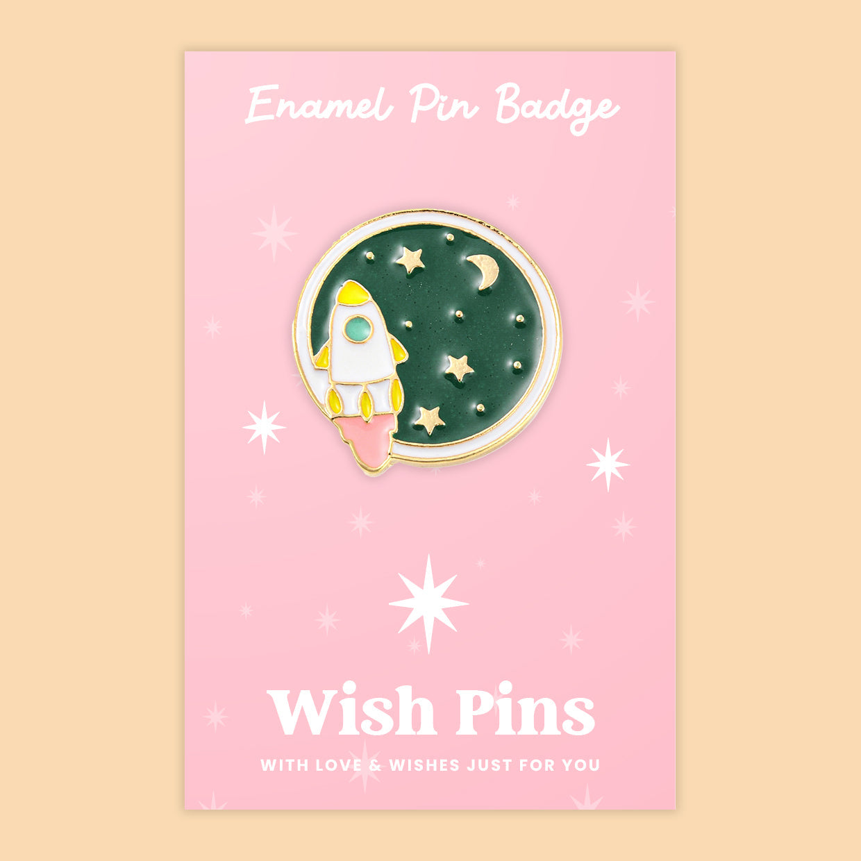 Space Rocket - Wish Pins - Enamel Pin Badge (EWP017)