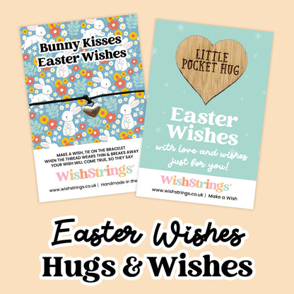 Easter Wishes Collection – 6 Pocket Hugs & 6 WishStrings | Easter Gifts & Spring Keepsakes | Handmade Seasonal Gifts