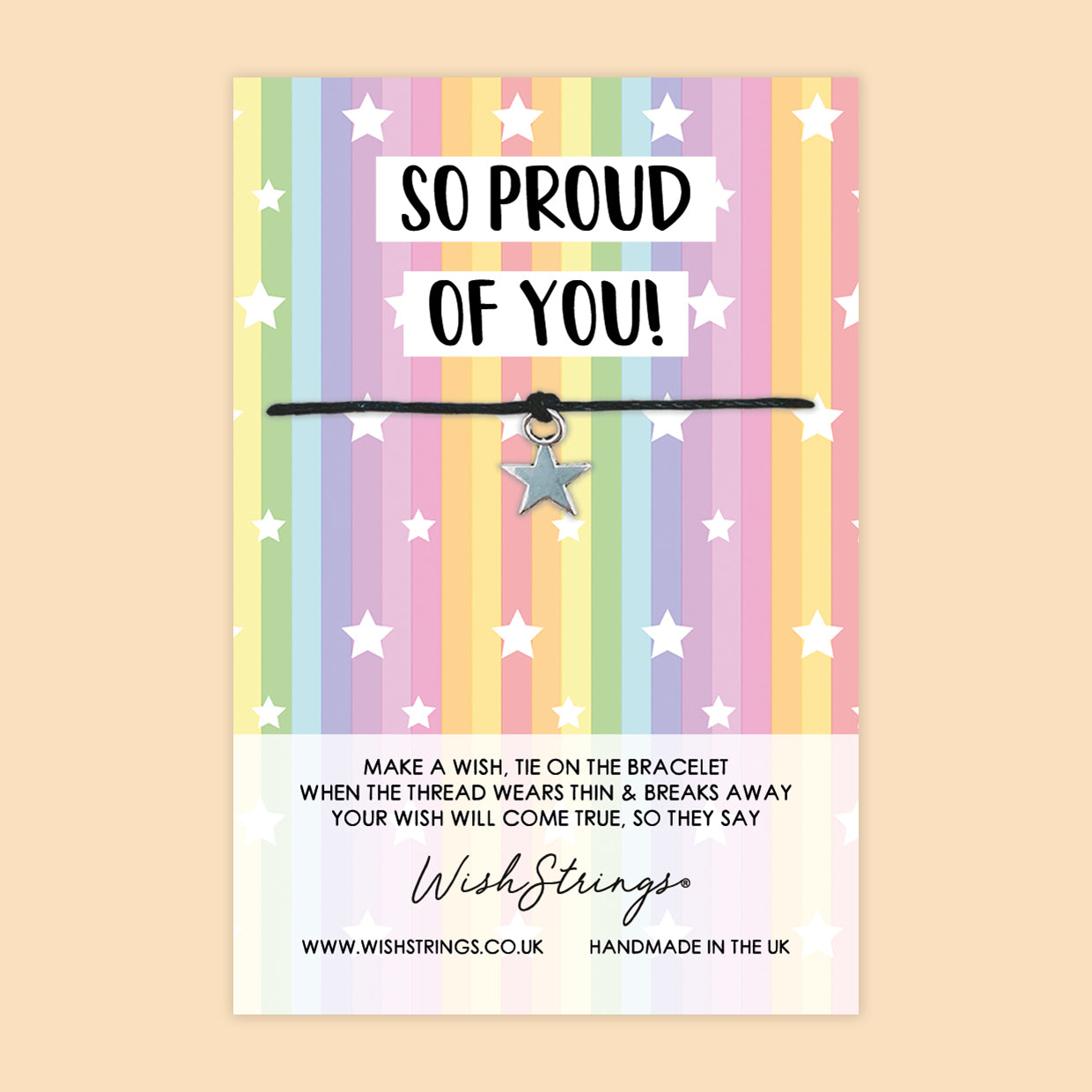 SALE - WishString Bracelet – So Proud of You | Congratulations Gift | Encouragement & Achievement Keepsake - FL010