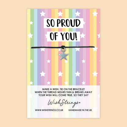 SALE - WishString Bracelet – So Proud of You | Congratulations Gift | Encouragement & Achievement Keepsake - FL010