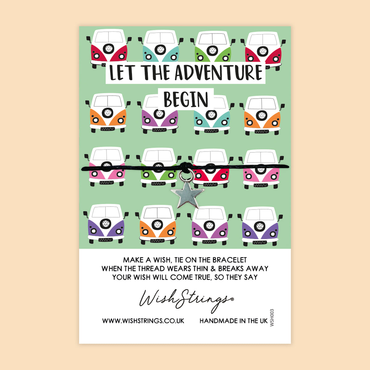 SALE - WishString Bracelet – Let the Adventure Begin | Travel Gift | New Journey Keepsake Bracelet - FL014