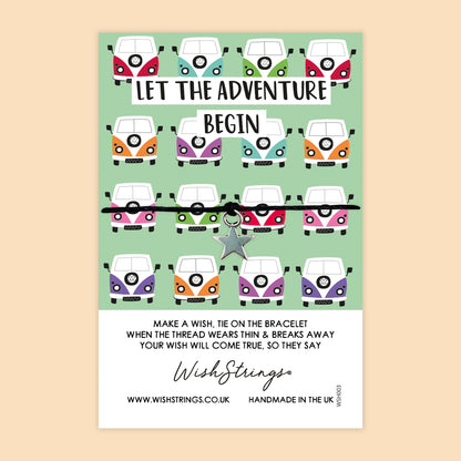 SALE - WishString Bracelet – Let the Adventure Begin | Travel Gift | New Journey Keepsake Bracelet - FL014