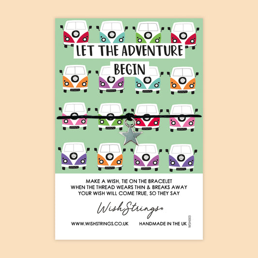 SALE - WishString Bracelet – Let the Adventure Begin | Travel Gift | New Journey Keepsake Bracelet - FL014