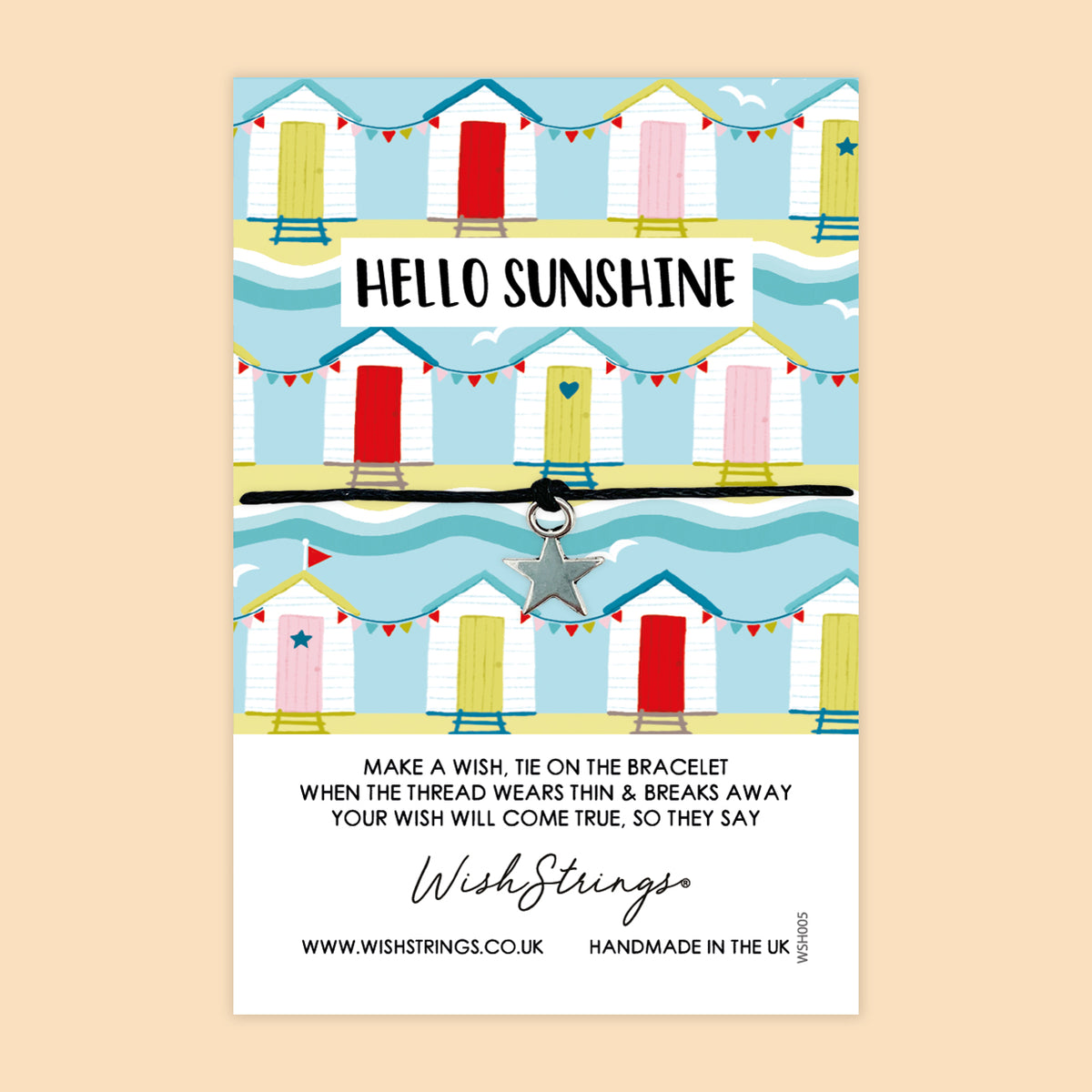 SALE - WishString Bracelet – Hello Sunshine | Positive Gift | Coastal & Feel Good Keepsake Bracelet - FL016