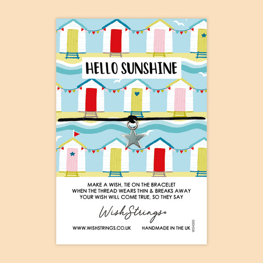 SALE - WishString Bracelet – Hello Sunshine | Positive Gift | Coastal & Feel Good Keepsake Bracelet - FL016