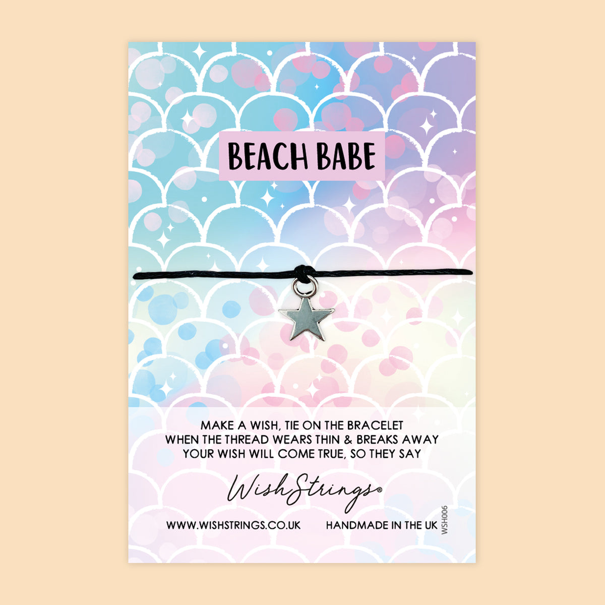 SALE - WishString Bracelet – Beach Babe | Coastal Gift | Summer Vibes Keepsake Bracelet - FL017