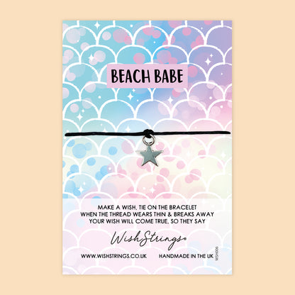 SALE - WishString Bracelet – Beach Babe | Coastal Gift | Summer Vibes Keepsake Bracelet - FL017