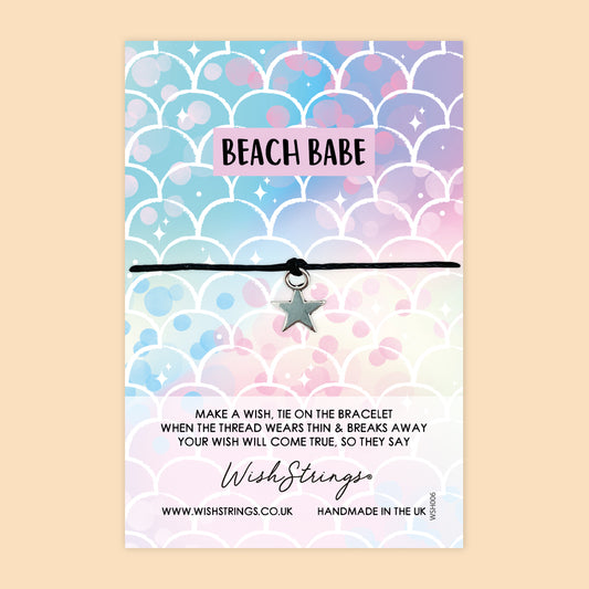 SALE - WishString Bracelet – Beach Babe | Coastal Gift | Summer Vibes Keepsake Bracelet - FL017