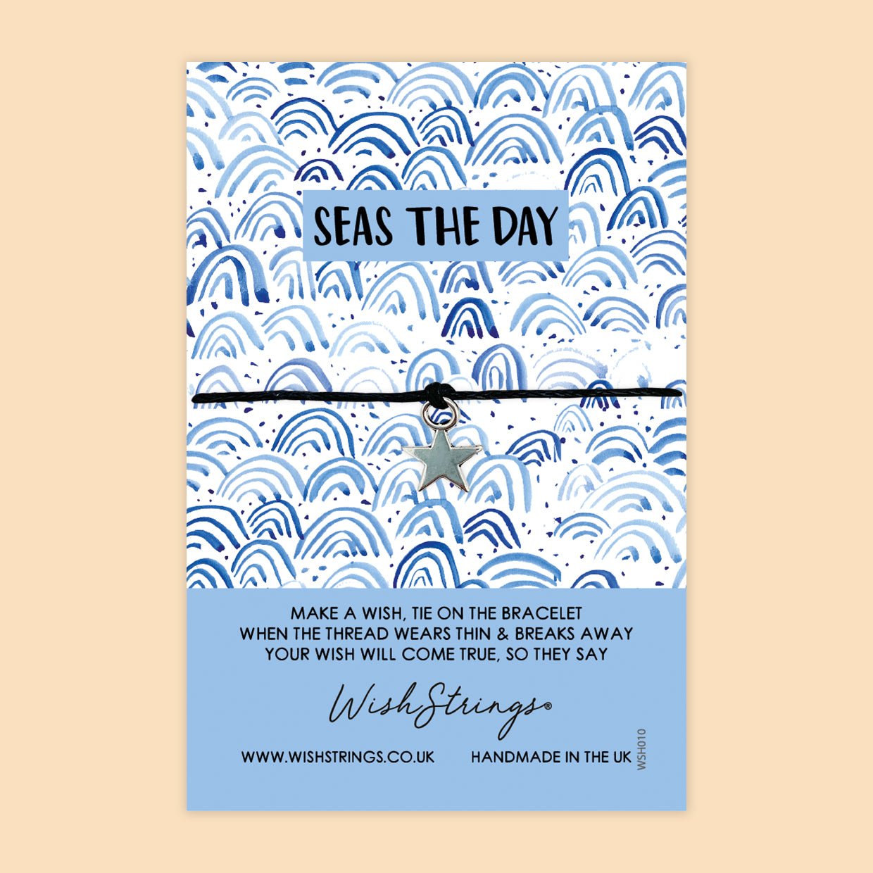 SALE - WishString Bracelet – Seas the Day | Coastal Gift | Ocean Inspired Keepsake Bracelet - FL021
