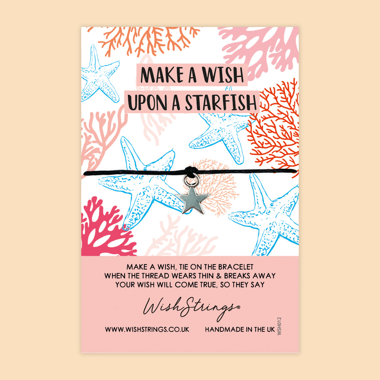 SALE - WishString Bracelet – Make a Wish Upon a Starfish | Coastal Gift | Ocean Inspired Keepsake Bracelet - FL023