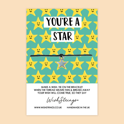 SALE - WishString Bracelet – You’re a Star | Thank You Gift | Positive & Appreciation Keepsake - FL024