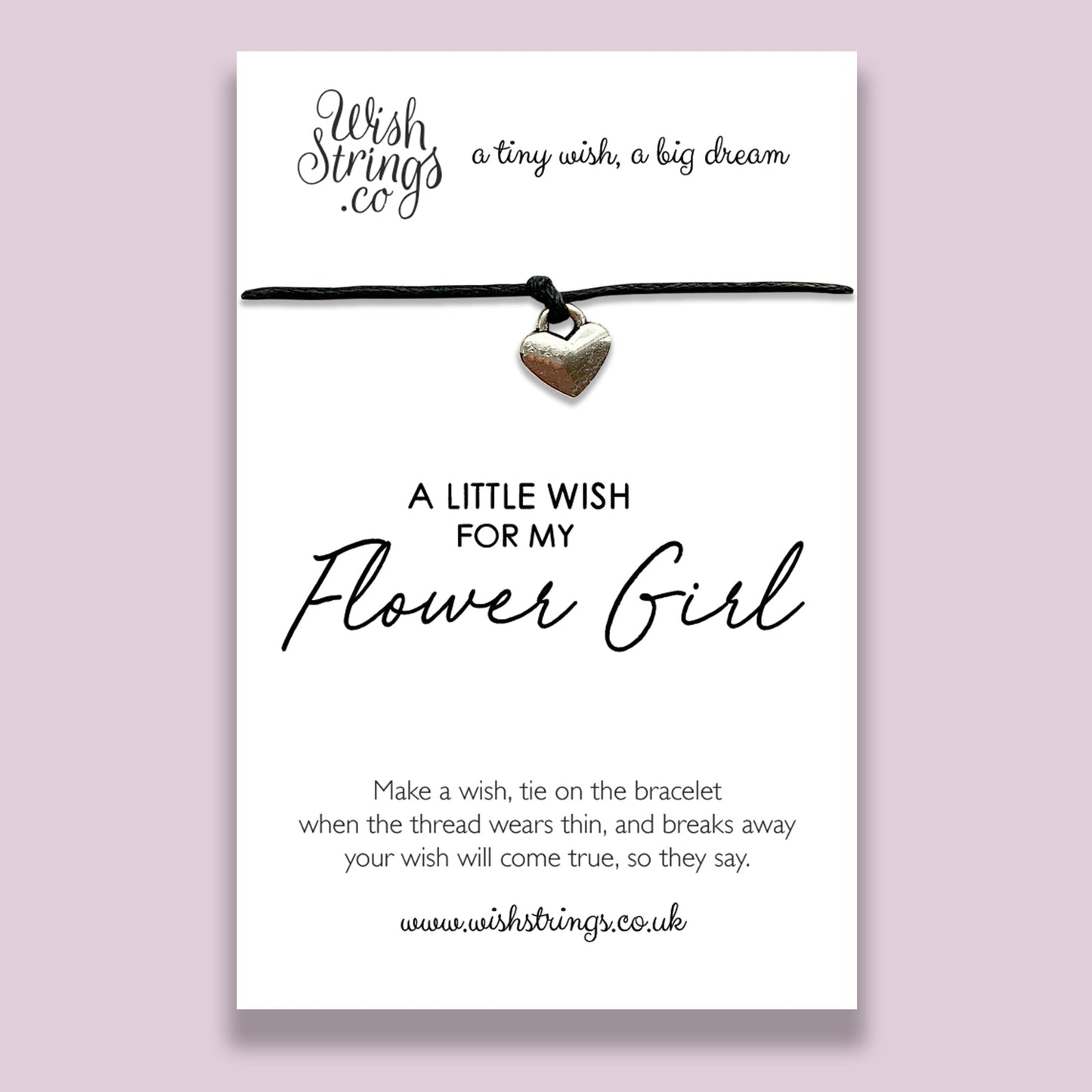 SALE - LittleWish FLOWER GIRL - WishStrings Wish Bracelet - S048