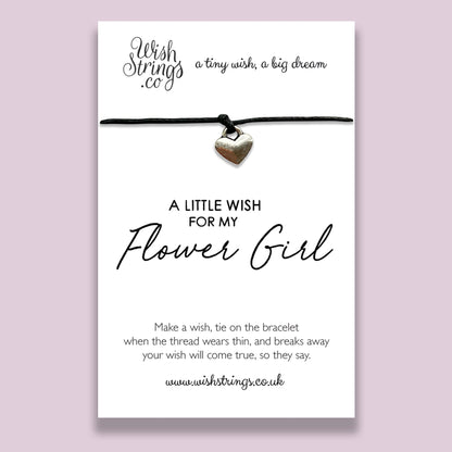 SALE - LittleWish FLOWER GIRL - WishStrings Wish Bracelet - S048