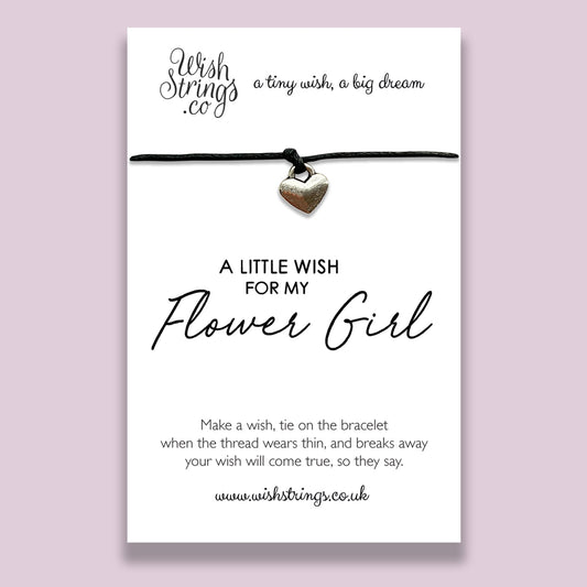 SALE - LittleWish FLOWER GIRL - WishStrings Wish Bracelet - S048