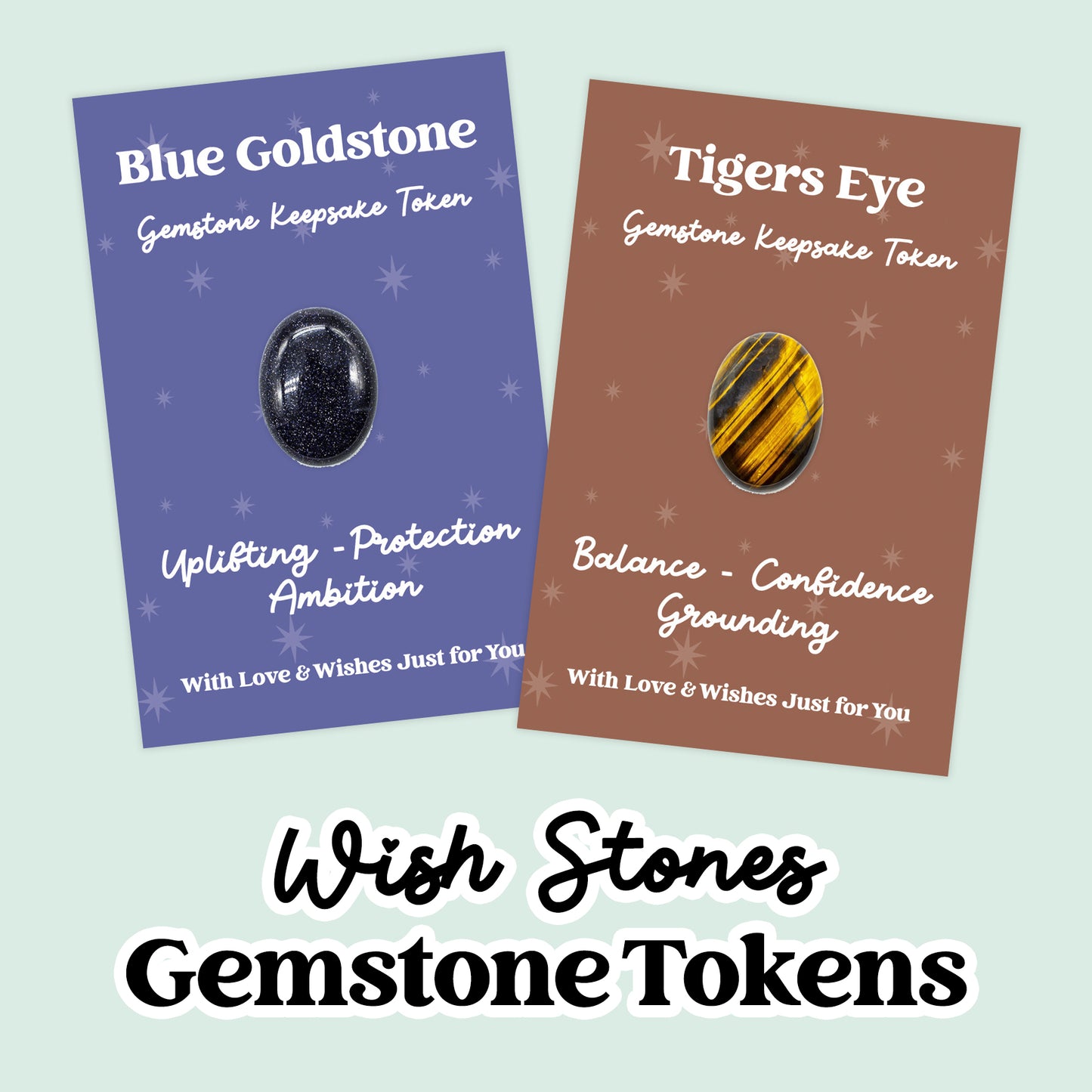 Gemstone Token Collection – Crystal Meaning Stones | Pocket Gemstone Gifts | Healing & Wellbeing Tokens