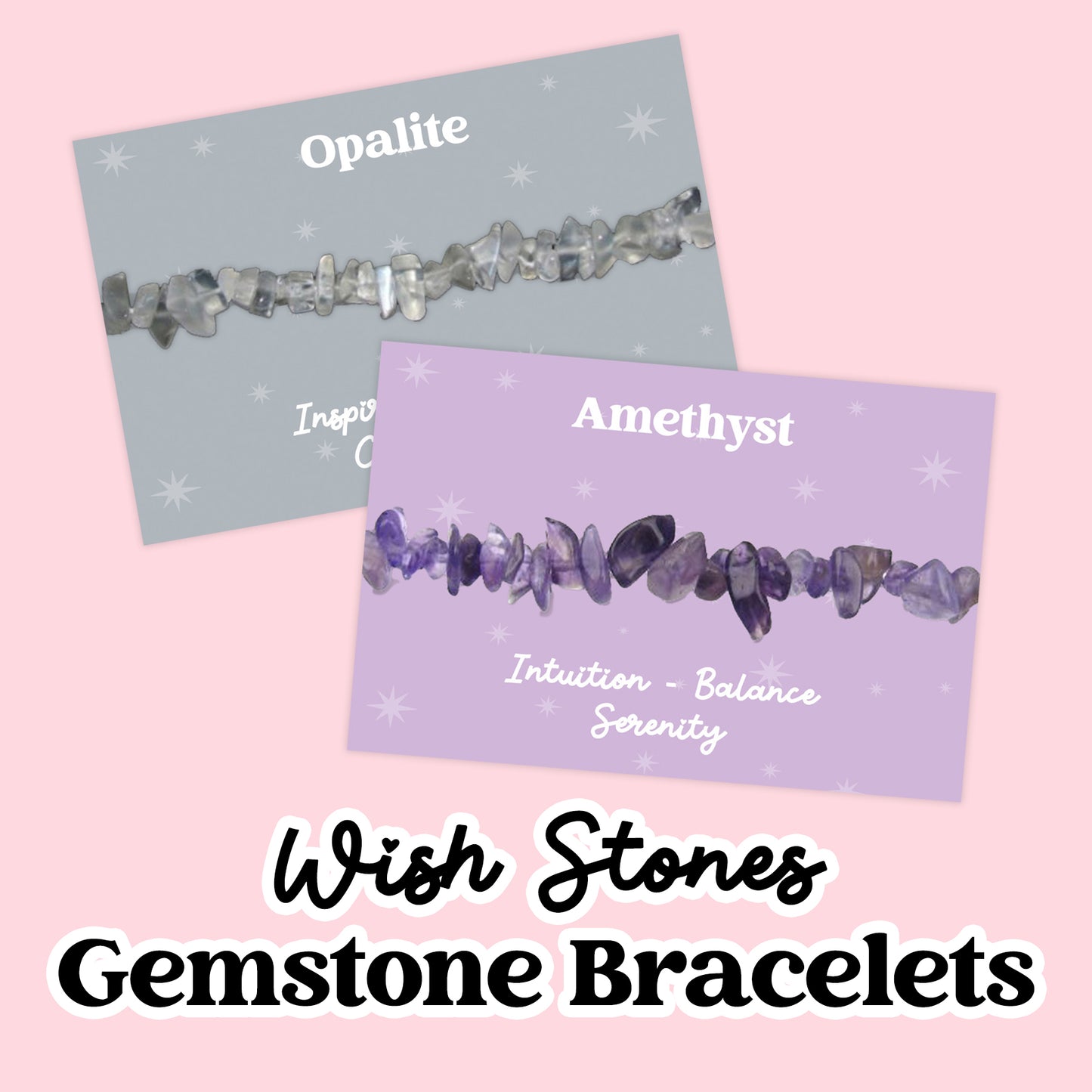 Gemstone Bracelet Collection – Crystal Chip Bracelets | Healing Stone Jewellery | Handmade Wellbeing Gifts
