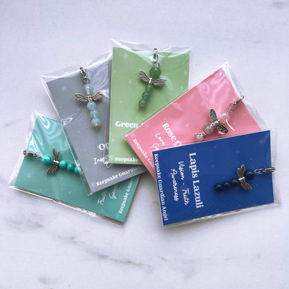 Lapis Lazuli Guardian Angel Charm | Gift for Vision, Awareness & Inner Truth | Crystal Keepsake for Intuition & Self-Discovery