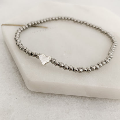 Think Positive - Heart Stretch Bracelet