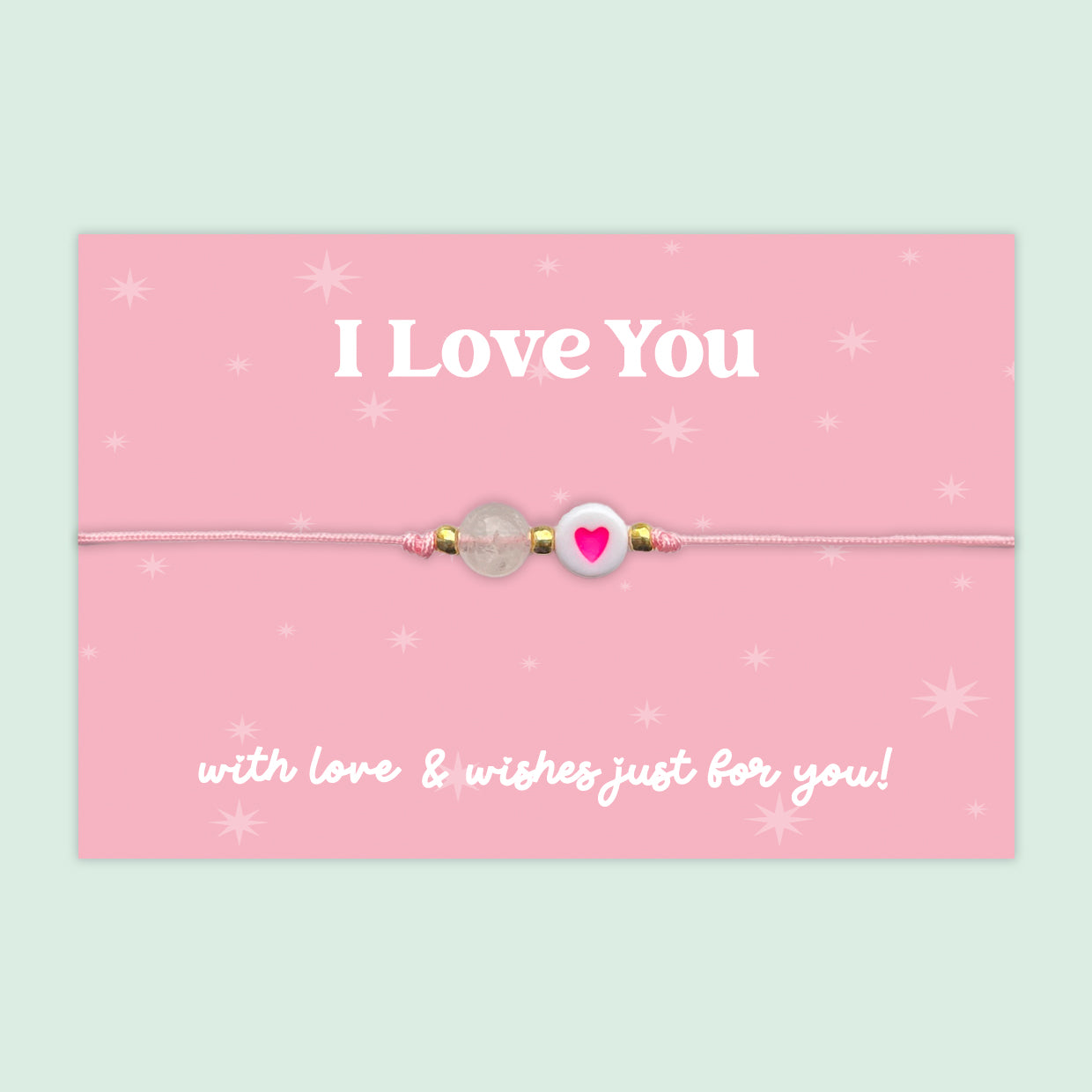 I Love You - Adjustable Heart Friendship Bracelet