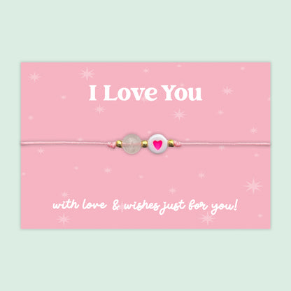 I Love You - Adjustable Heart Friendship Bracelet