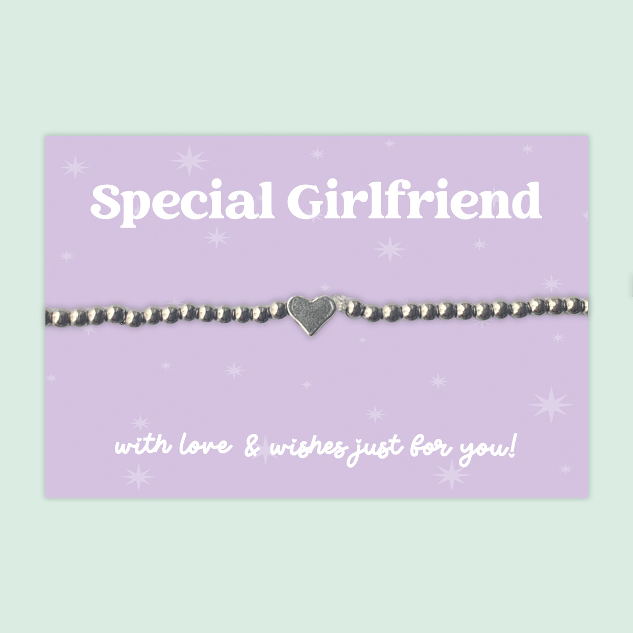 “Special Girlfriend” Heart Charm Bracelet | Romantic Gift for Girlfriend